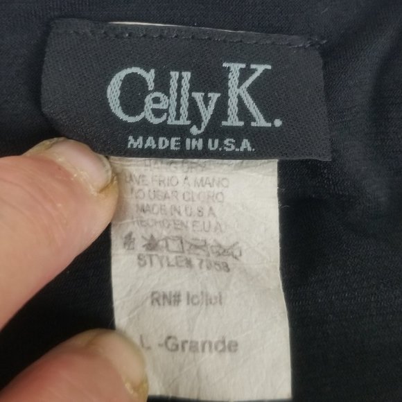 Celly K Blouse Sleeveless with Cover Size L Black and White - Picture 3 of 3